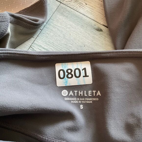 Athleta Salutation 7/8 Tight Colorblock Leggings Women's Size Small S Gray White - Picture 7 of 9